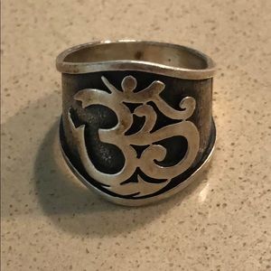 Unique Sterling Silver Ring - Size 13.5